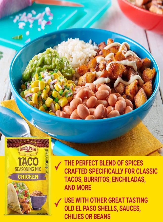 Old El Paso Chicken Taco Seasoning Mix, Meal Prep, Spices and Seasonings, 0.85 oz Packet (Pack of 32) - Image 3
