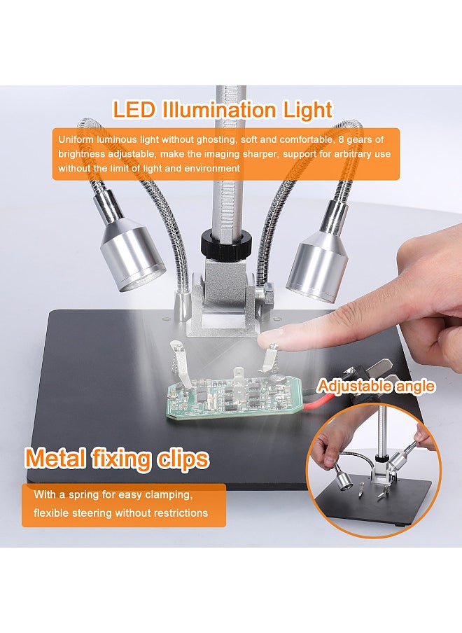 Generic Professional Digital Microscope 1080P 10inch LCD Display 4X Display Magnification Soldering Microscope Picture Taking Video Recording Maintenance Workbench  - Image 5
