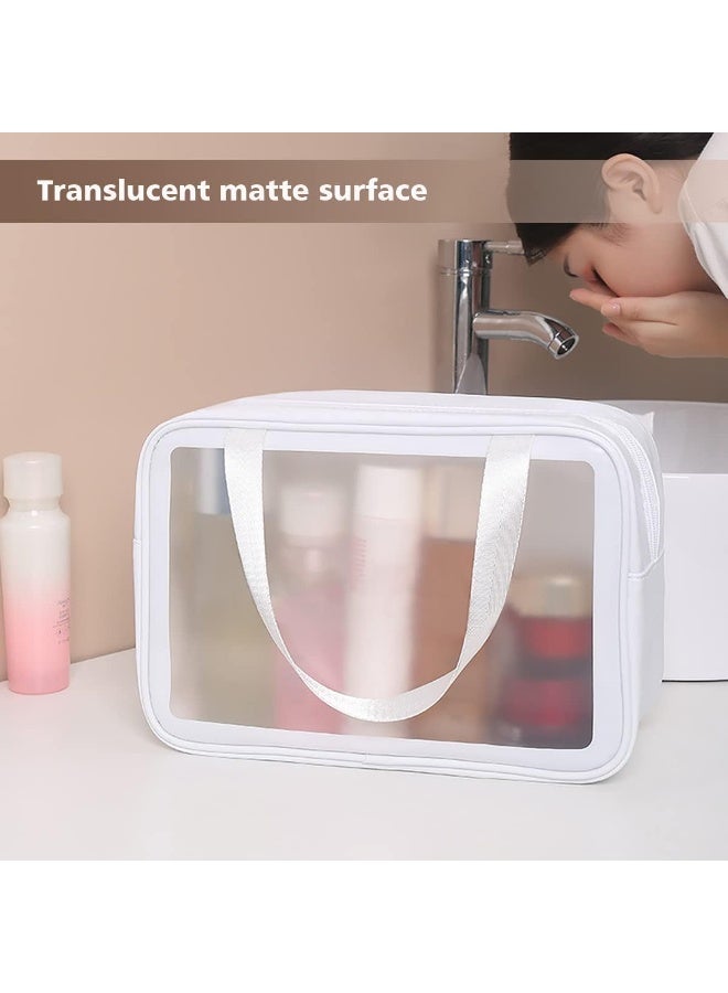 Set of Transparent Toiletry Bags - Waterproof Travel Bags with Zipper Closure from Waver, Various Sizes (3 Pieces, White) - Image 4