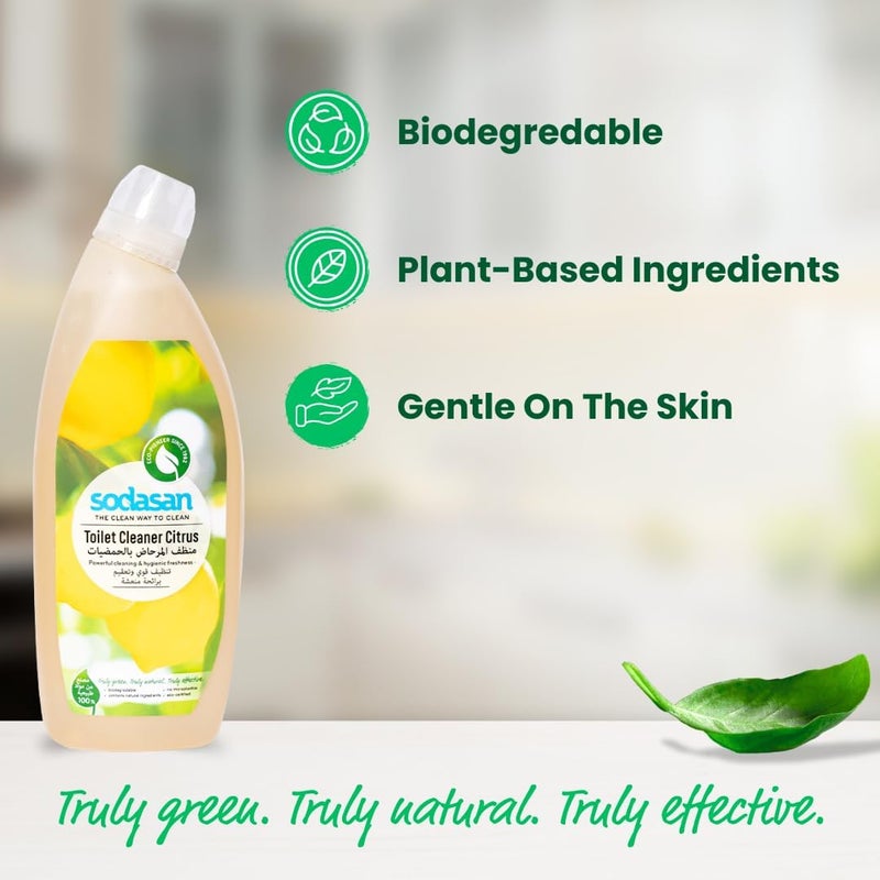 sodasan 100% Natural Citrus Toilet Cleaner 750ml - Image 3