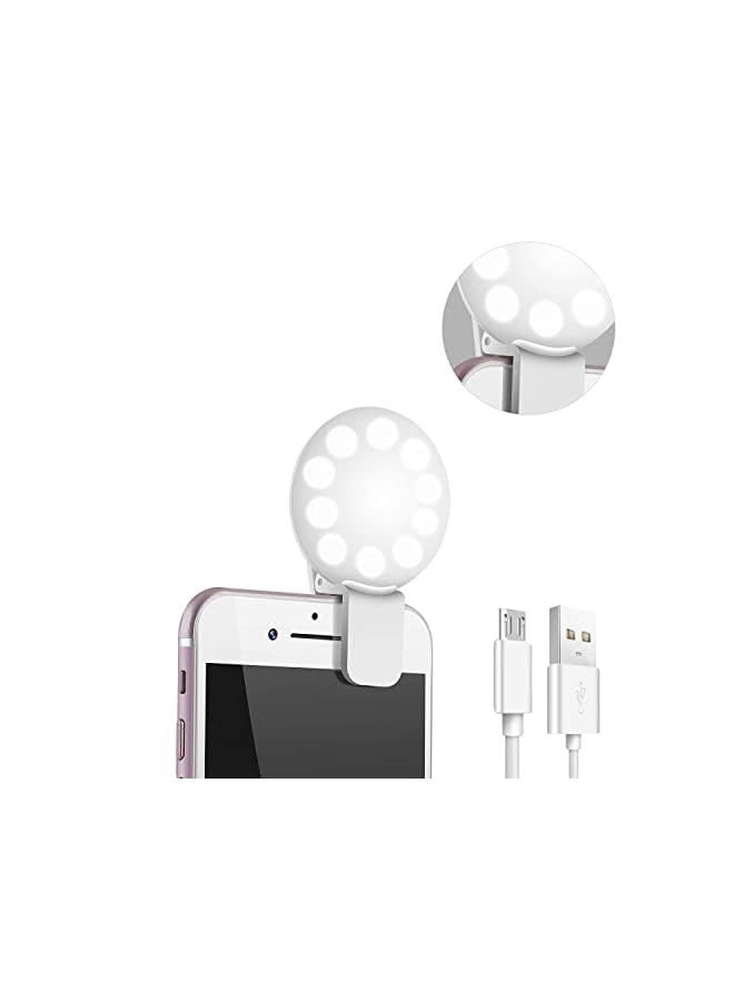 KASTWAVE Selfie Ring Clip Light Mini Selfie Light Selfie Fill Light Ring For Phone With Led Ring Light Clip On Ring Lights Bright Led Light Perfect For Photos Videos And Vlogs Ideal Gifts For Women - Image 1