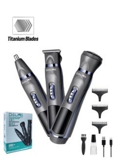 Daling 3-in-1 Body Trimmer for Men,ShowerProof Body Shaver Groomer for Sensitive Areas,Safe All-in-One Style Kit for Body, Underarms, Beard, Face, Nose Hair  - Image 1