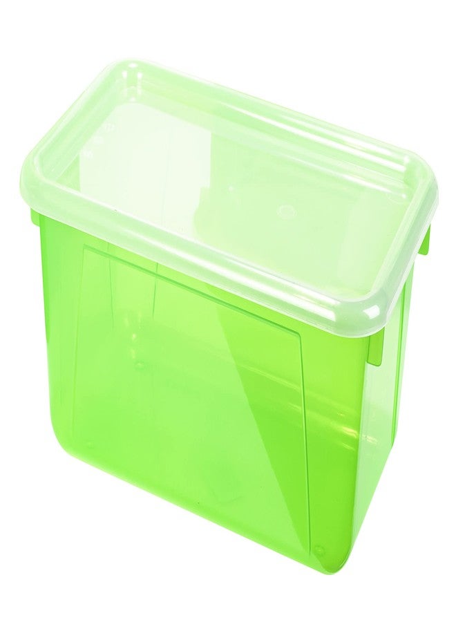 ستوريكس صناديق تخزين صغيرة من ستوركس - حاويات تخزين بلاستيكية للفصول الدراسية بغطاء غير قابل للإغلاق، 12.2 × 7.8 × 5.1 بوصة، لون أخضر فاتح، عبوة من 5 قطع (62483U05C) - Image 2