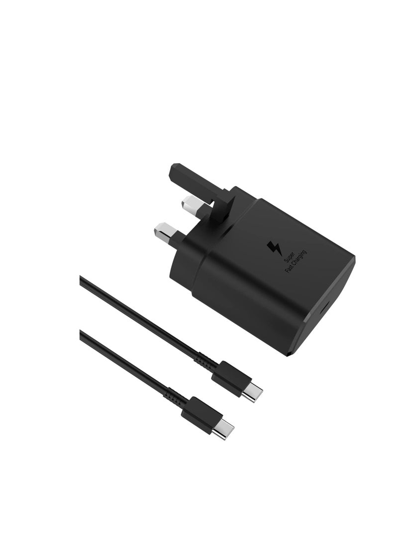Generic شاحن سفر USB C بقوة 45W، شاحن فائق السرعة لهواتف سامسونج جالاكسي S24 ألترا/S23+/S23/S22 ألترا/S21/S20/S20 ألترا/نوت 20/Z Fold 6/Flip6/تاب S9+/تاب S8، شاحن PPS 3.0 بموصل USB C مع كابل Type C بطول 1.2 متر  - Image 5