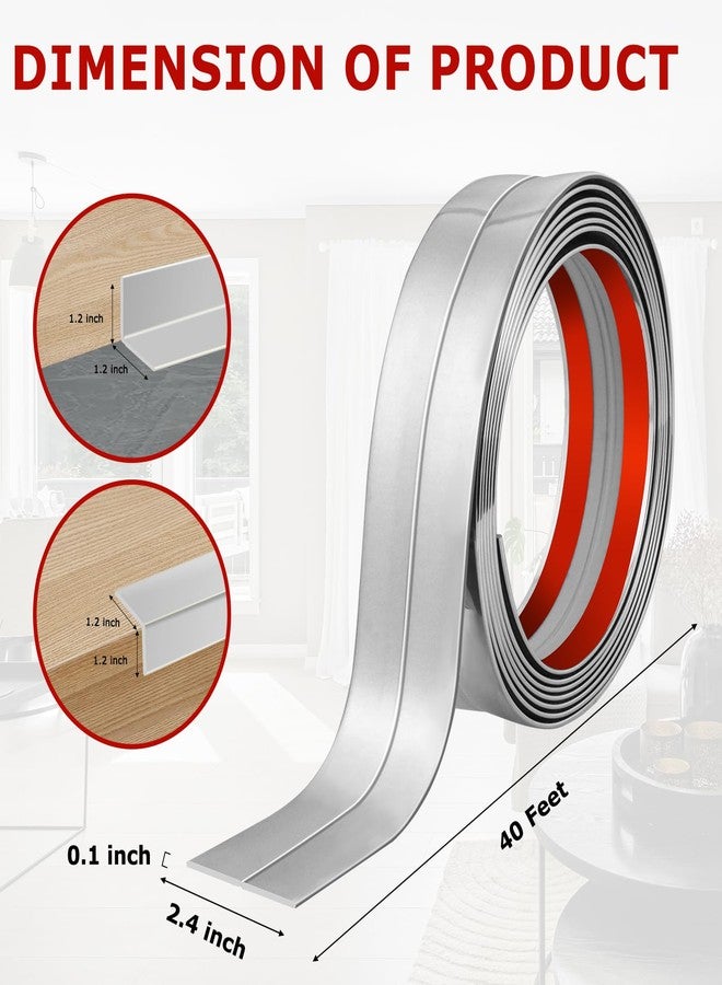 LSGCQ Flexible Peel and Stick Wall Corner Guards - Edge Protector Self Adhesive Trim Strip for Wall Edge (Silver, 2.4 in x 40 Ft) - Image 4