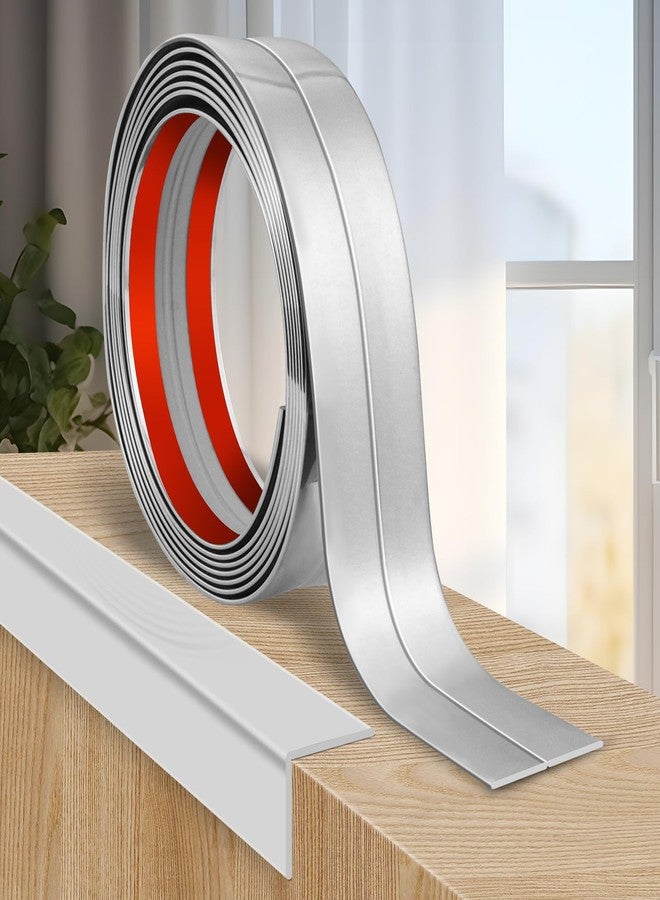 LSGCQ Flexible Peel and Stick Wall Corner Guards - Edge Protector Self Adhesive Trim Strip for Wall Edge (Silver, 2.4 in x 40 Ft) - Image 1