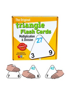 Learning Advantage 4552 The Original Triangle Flash Cards, Multiplication And Division, Grade: 2 To 6, 6.5" Height, 1.25" Width, 6.25" Length  - Image 3