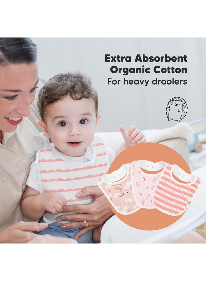 KeaBabies 8-Pack Organic Baby Bibs for Boys, Girls - Soft Cotton Drooling and Teething Baby Bibs, Baby Girl Bibs, Baby Boy Bibs, Baby Drool Bibs for Baby Girl, Boy, Newborn Infant Bibs (Sweet Charm)  - Image 5