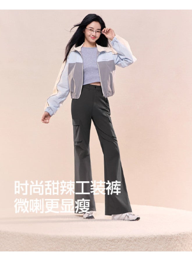 SIINSIIN Ju Jingyi Same Style Women'S Flared Cargo Pants Sweet And Cool High-Waisted Wide-Leg Pants Outdoor Fashion Slimming Casual Pants - Image 1