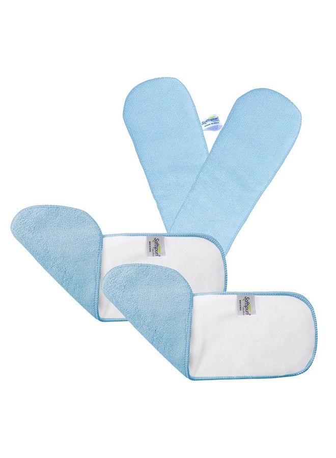 SOFTSPUN Microfiber 4 Layer Baby Pocket Diaper Inserts Pack Of 4 Small Size Sky Blue Age 0 3 Months Washable Reusable Ultra Absorbent Super Soft & Comfortable For Babies Skin Of Newborn Baby. - Image 4