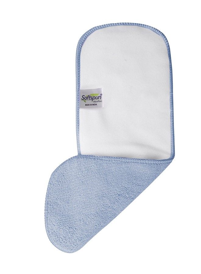 SOFTSPUN Microfiber 4 Layer Baby Pocket Diaper Inserts Pack Of 4 Small Size Sky Blue Age 0 3 Months Washable Reusable Ultra Absorbent Super Soft & Comfortable For Babies Skin Of Newborn Baby. - Image 5