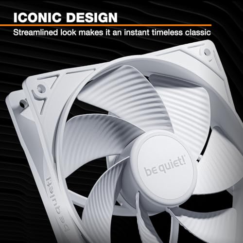 be quiet! Pure Wings 3 120mm PWM Reverse White Triple Pack, 3 Included, Inverted Blades, high top-end Speed, Low Minimum RPM, Optimized Fan Frame, Newly Designed Fan Blades - Image 4