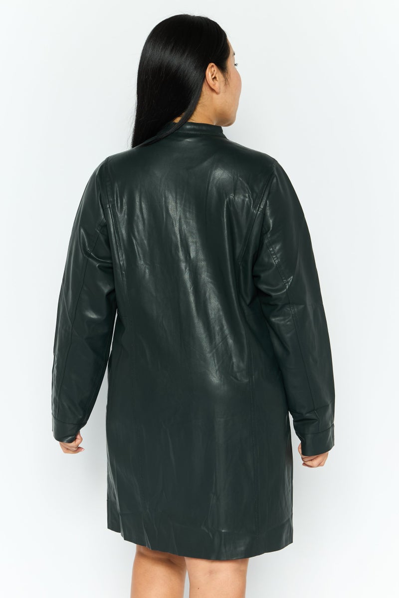 ONLY فستان ميني صلب للنساء، أخضر تيرتل - Image 4