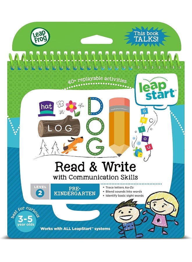 LeapFrog Leapstart Preschool Read & Write And Communication Skills Activity Book, Interactive Learning Book For Toddlers And Preschoolers,Teaches Early Reading, Writing, And Social Skills, Ages 3-6  - Image 1