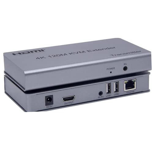JK Vision HDMI Extender 120M HDMI KVM Extender Over Enthernet/LAN via Single cat5e/6/7 120M HDMI KVM Over IP Extender Full HD 1080P - Image 1