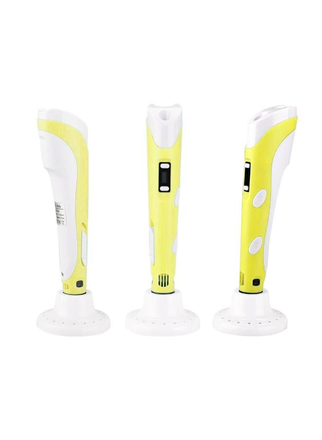 3D Printing Pen with LCD Display Compatible with 1.75mm PLA/ABS Filament USB Perfect Gift For Kids(Yellow) - Image 5