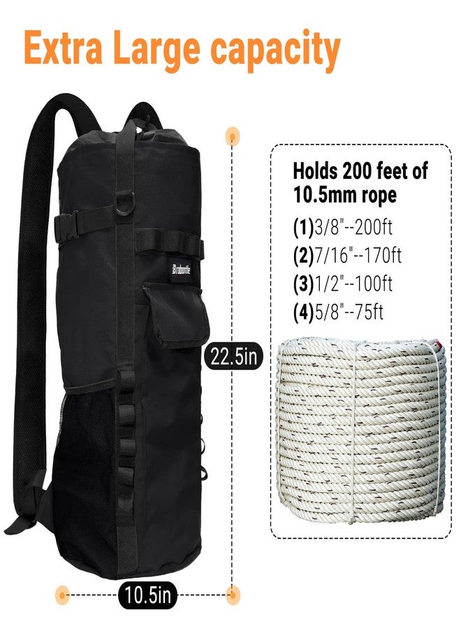 Brobantle Climbing Rope Bag,Large Capacity Arborist Rope Storage Bag,Waterproof Oxford Tree Rock Climbing Rope Backpack,Outdoor Climbing Gear Storage Bag with Hand Straps - Image 5