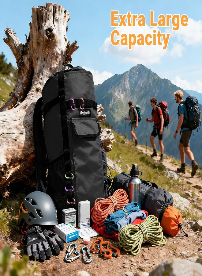 Brobantle Climbing Rope Bag,Large Capacity Arborist Rope Storage Bag,Waterproof Oxford Tree Rock Climbing Rope Backpack,Outdoor Climbing Gear Storage Bag with Hand Straps - Image 4
