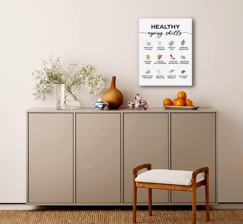 WKYAER Coping Skills Canvas Wall Art for Mental Health - Image 2