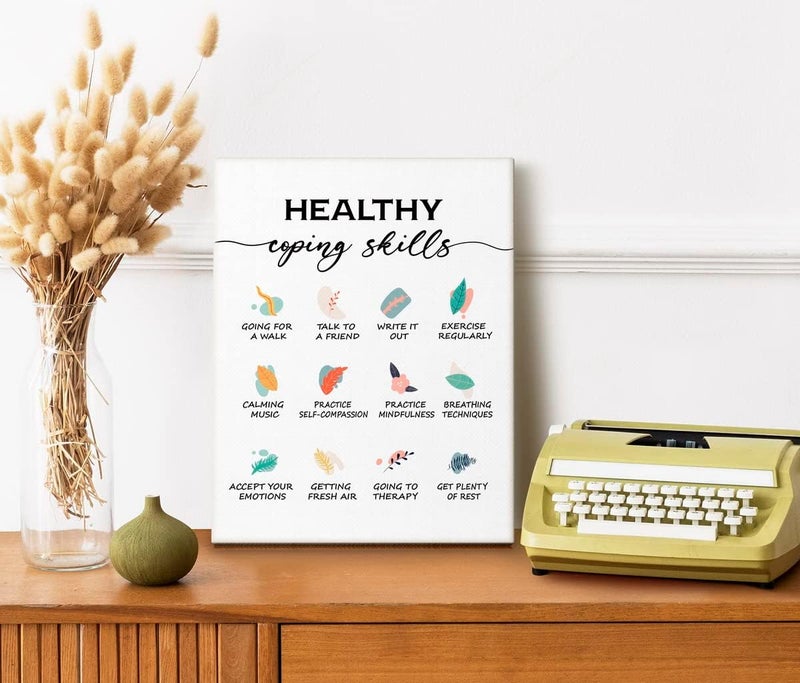 WKYAER Coping Skills Canvas Wall Art for Mental Health - Image 4