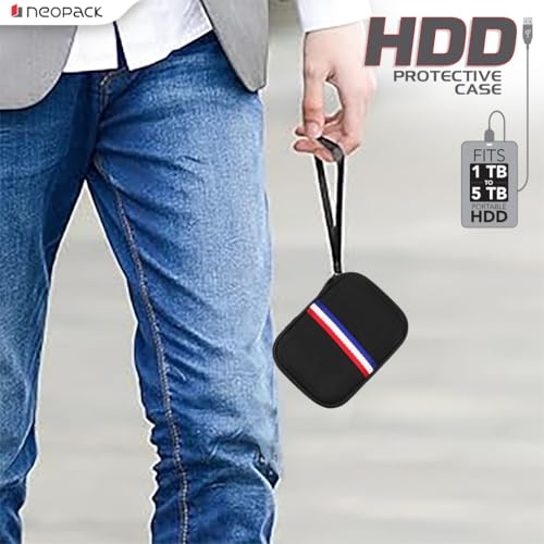 Neopack HDD Shockproof Case/Cover for Segate Portable Hard Drive - Black - Image 3