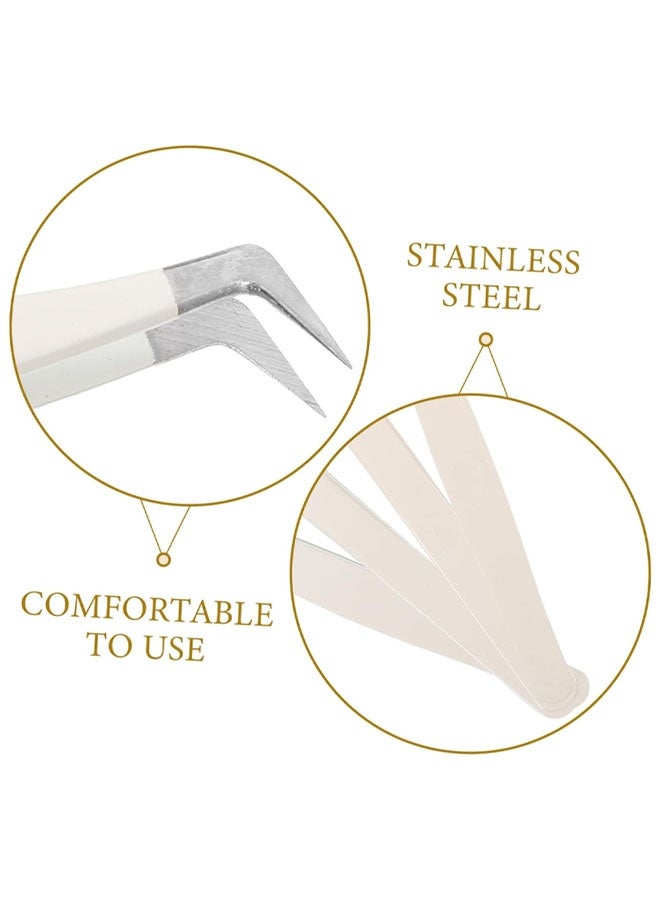 ملاقط رموش احترافية، أدوات تمديد الرموش من الفولاذ المقاوم للصدأ، ملاقط ذات رؤوس خاصة للرموش الصناعية - Image 2