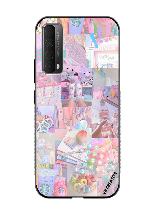 VR CREATIVE Protective Case Cover For Huawei Y7a Cute Collage Design Multicolour - Image 1