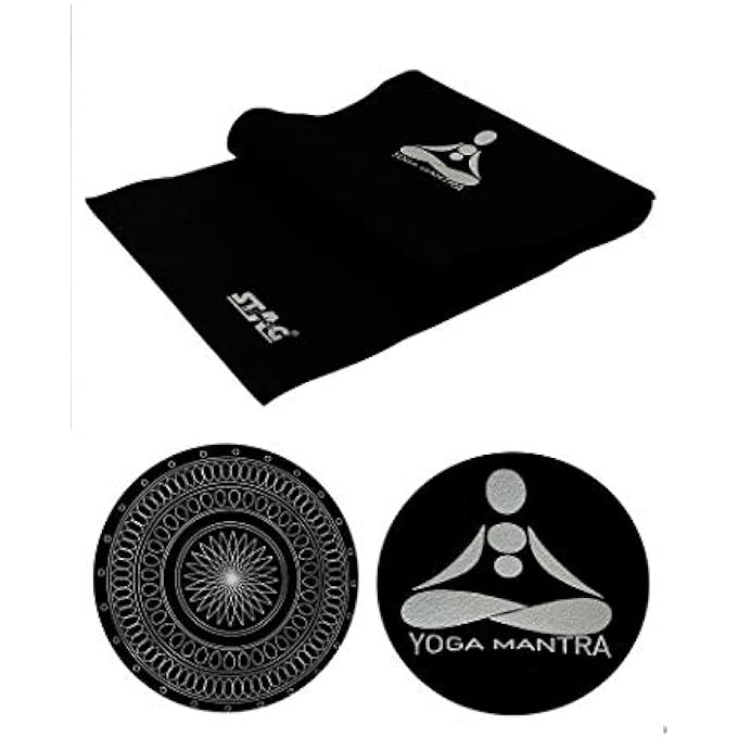 STAG Designer Yoga Mat, 4Mm (Blue/Silver) - Image 5