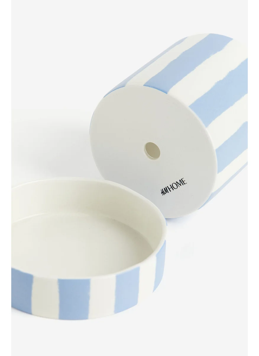 H&M Patterned Plant Pot And Saucer