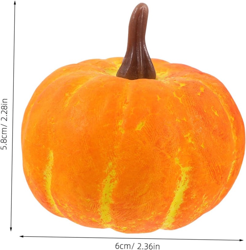ABOOFAN 12pcs Mini Artificial Pumpkins Realistic Decor for Fall Harvest Thanksgiving Halloween and Home Styling for Table Centerpieces and Scene Layouts - Image 2