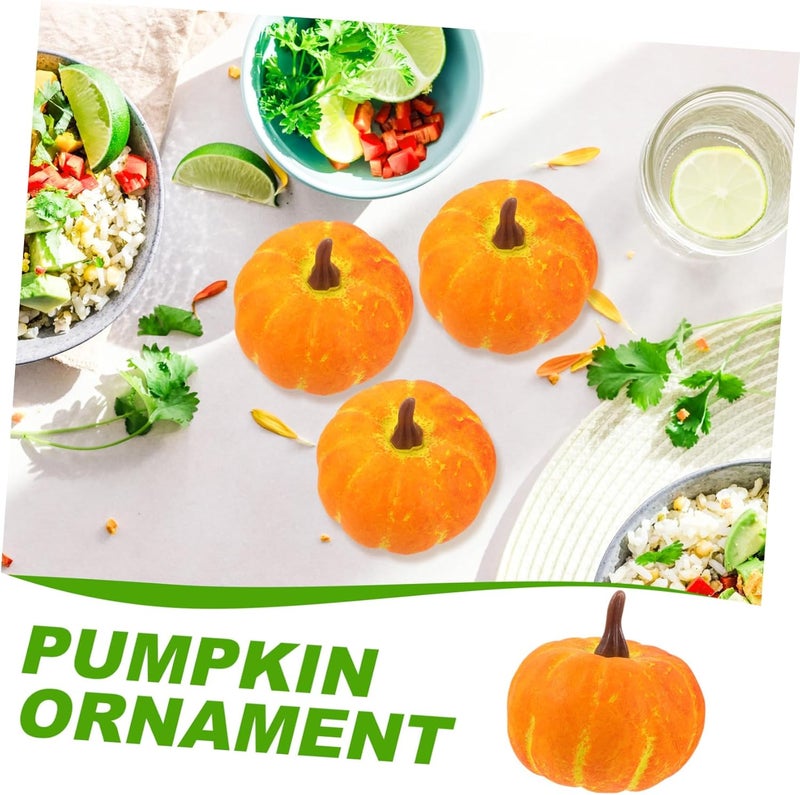 ABOOFAN 12pcs Mini Artificial Pumpkins Realistic Decor for Fall Harvest Thanksgiving Halloween and Home Styling for Table Centerpieces and Scene Layouts - Image 5