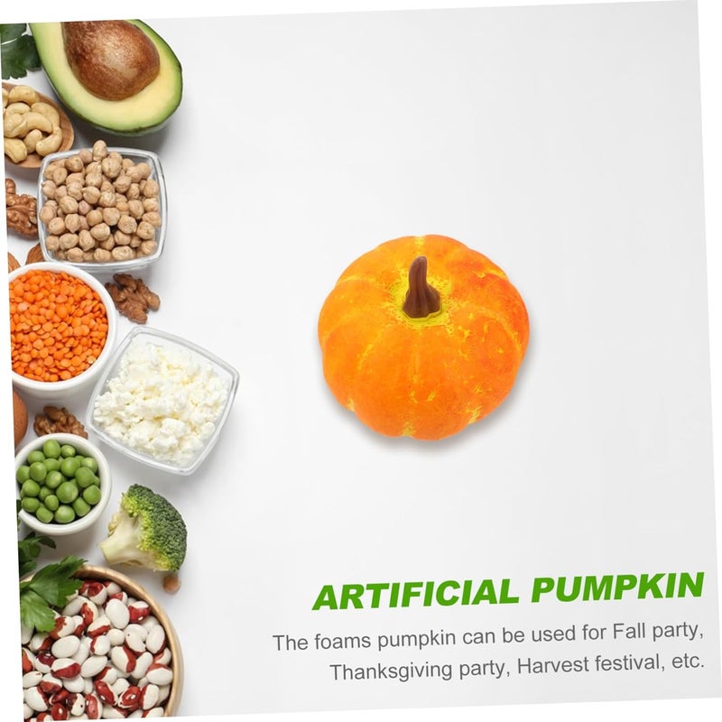 ABOOFAN 12pcs Mini Artificial Pumpkins Realistic Decor for Fall Harvest Thanksgiving Halloween and Home Styling for Table Centerpieces and Scene Layouts - Image 3