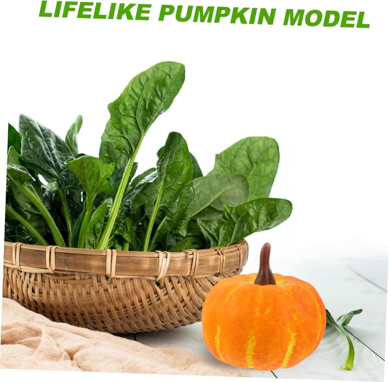 ABOOFAN 12pcs Mini Artificial Pumpkins Realistic Decor for Fall Harvest Thanksgiving Halloween and Home Styling for Table Centerpieces and Scene Layouts - Image 4