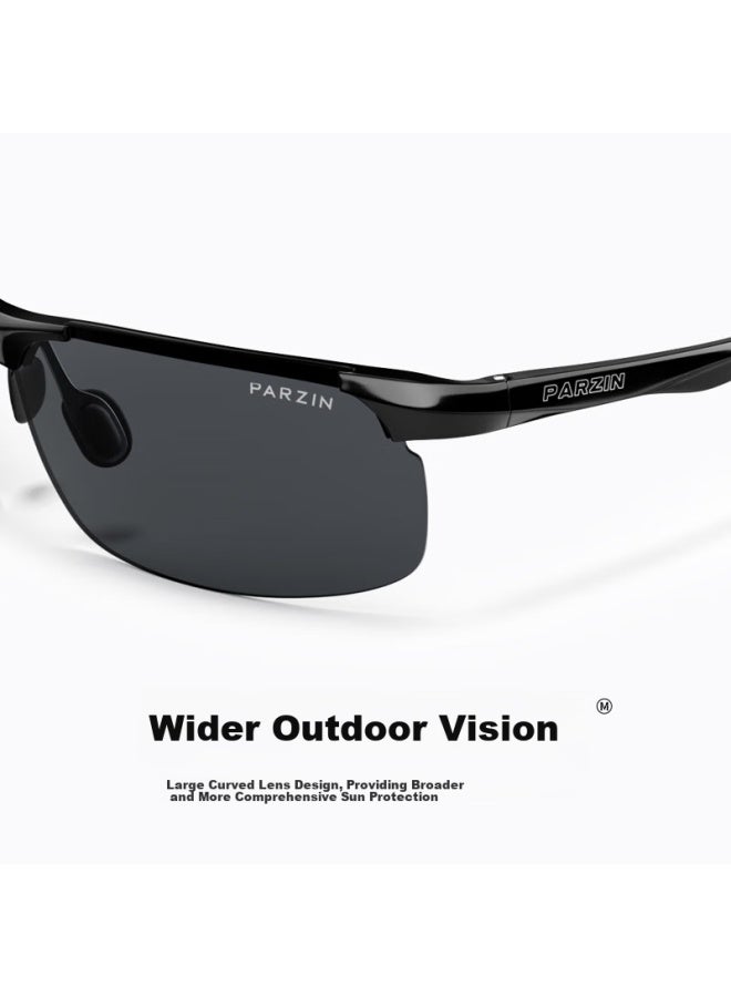 Parzin Polarized Sungl Men Aluminum Magnesium Alloy Lightweight Sports Cycling Gl Sunscreen Driving Trendy Sungl 8382 - Image 2