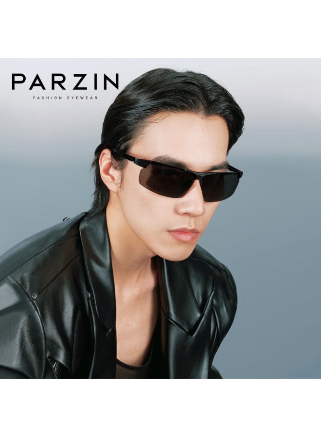 Parzin Polarized Sungl Men Aluminum Magnesium Alloy Lightweight Sports Cycling Gl Sunscreen Driving Trendy Sungl 8382 - Image 1