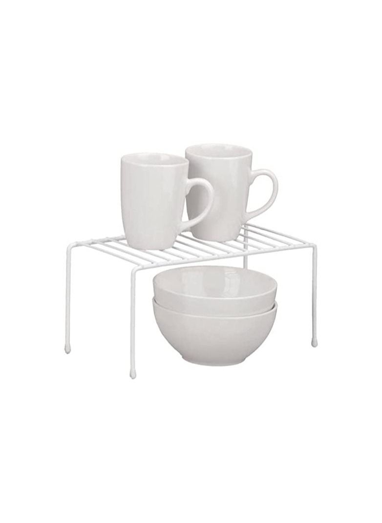 Spaceshoop Free Standing Helper Cabinet and Counter Top Shelf Organizer Good for Dishes Mugs Glasses Bowls Iron  - Image 3