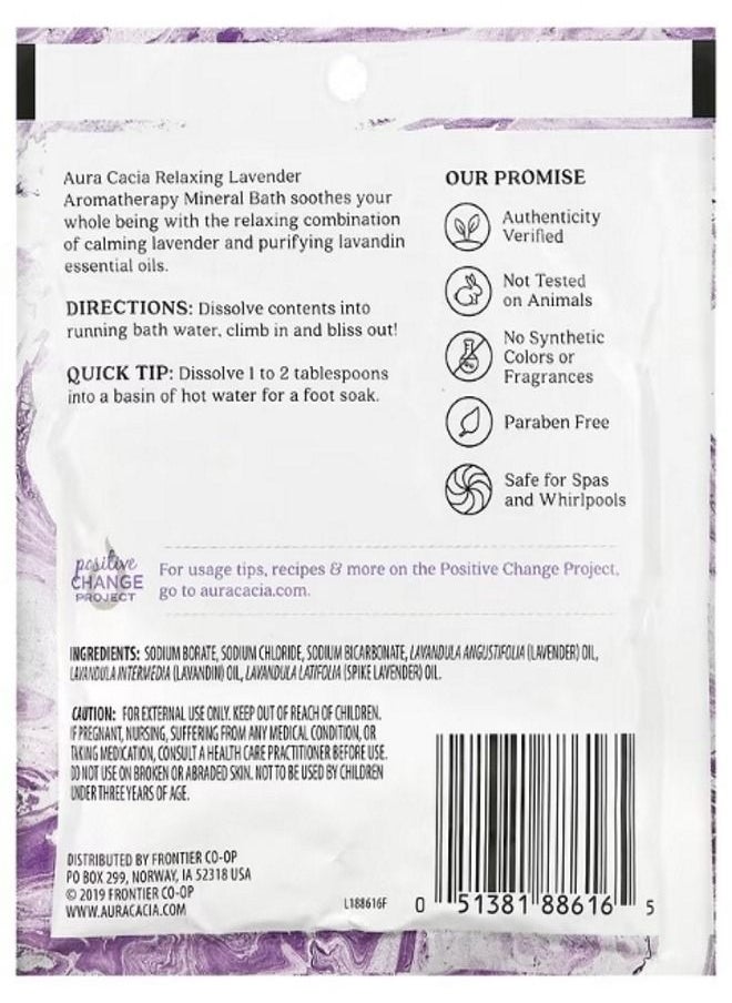 Aura Cacia Aromatherapy Mineral Bath Relaxing Lavender 2.5 oz 70.9 g  - Image 2