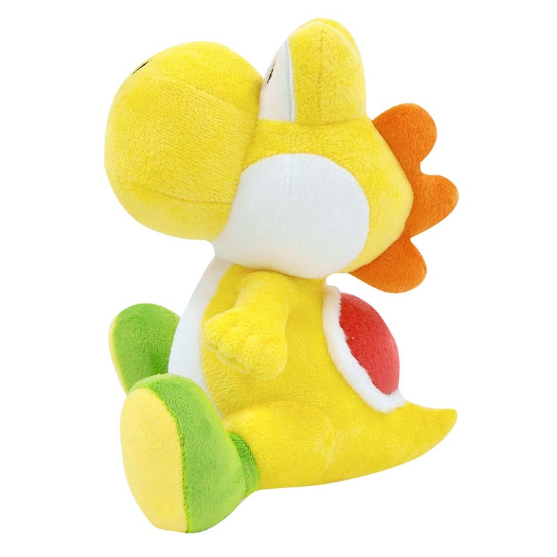 Little Buddy 1220 Super Mario All Star Collection Yellow Yoshi Plush, 7" - Image 2
