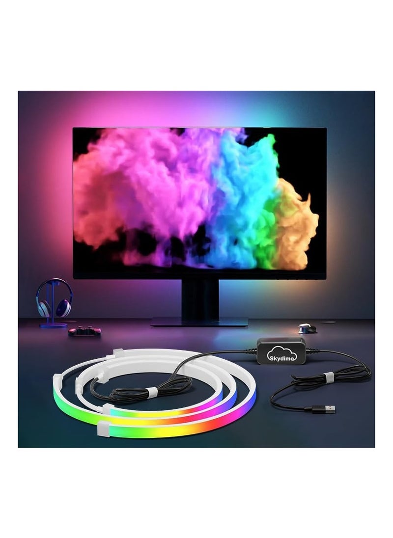Generic - Gaming Monitor LED Backlight with Music Sync RGB+IC Ambient Lighting, Software-Controlled Color Effects for 24" Monitors, USB Interface, High Frame Rate Real-Time Desk Lighting. - Image 1