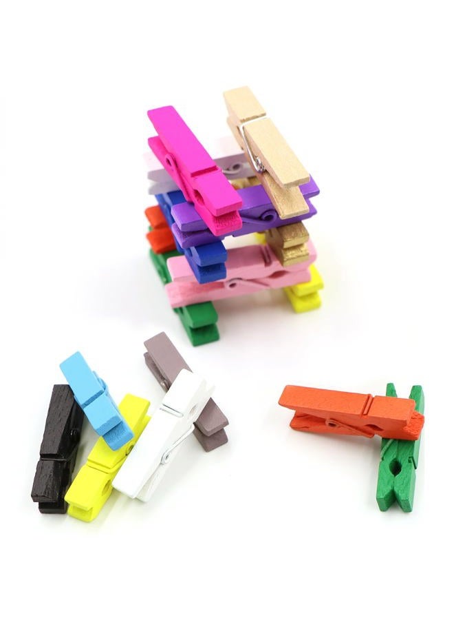 JABINCO (Pack of 128) Mini Wooden Colored clothespins,16 coloers Each 8pcs - Image 5