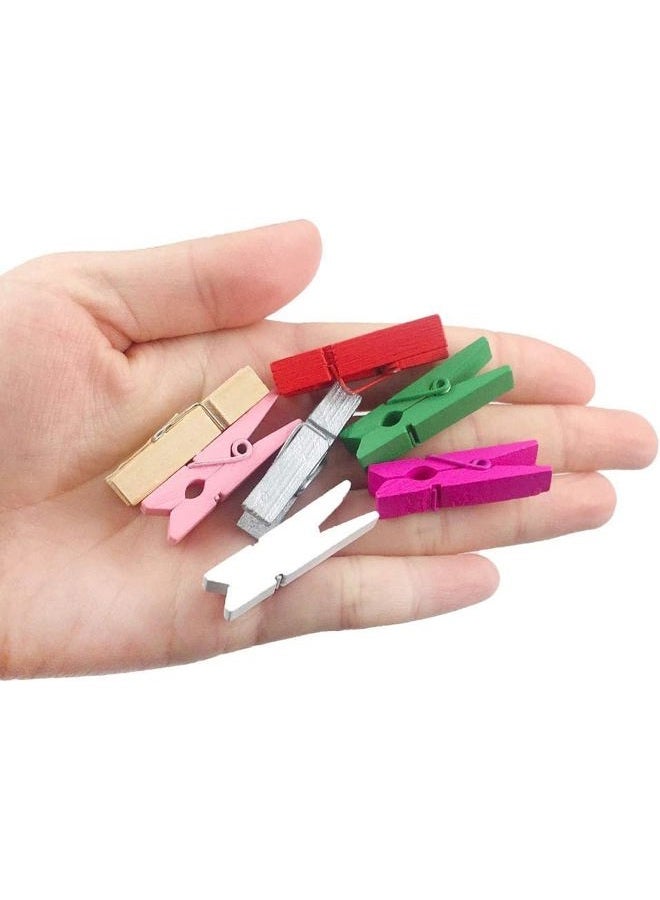 JABINCO (Pack of 128) Mini Wooden Colored clothespins,16 coloers Each 8pcs - Image 4