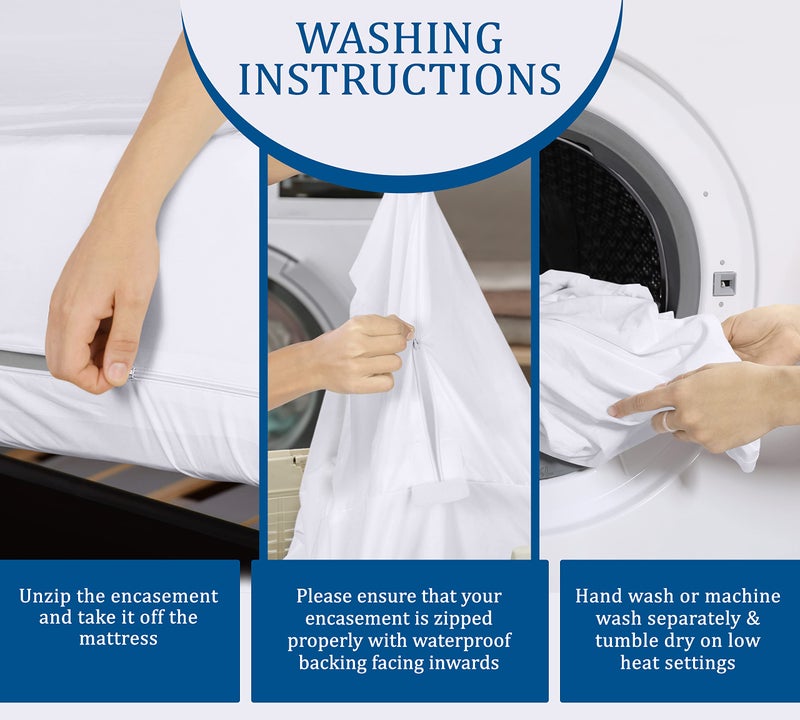 Utopia Bedding Zippered Mattress Encasement King, 100% Waterproof Bed Bug and Dust Mite Proof Mattress Protector, Absorbent Six-Sided Mattress Cover (Pack of 2) - Image 5