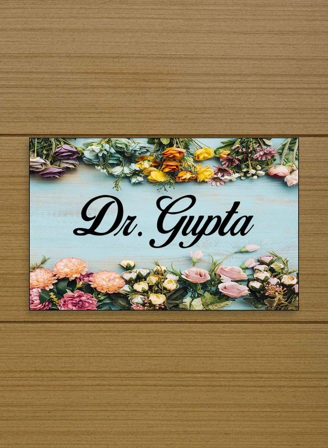 999Store Printed Floral for House Name Plate (MDF_12 X7.5 Inches_Multi) - Image 2