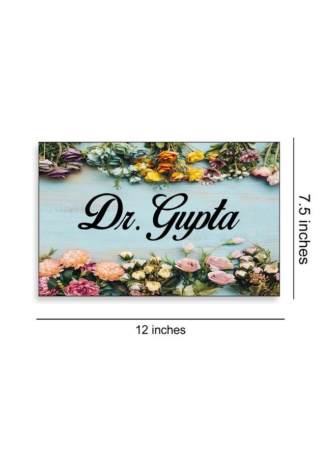 999Store Printed Floral for House Name Plate (MDF_12 X7.5 Inches_Multi) - Image 4