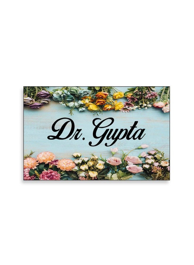 999Store Printed Floral for House Name Plate (MDF_12 X7.5 Inches_Multi) - Image 1
