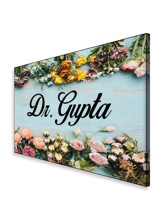 999Store Printed Floral for House Name Plate (MDF_12 X7.5 Inches_Multi) - Image 3