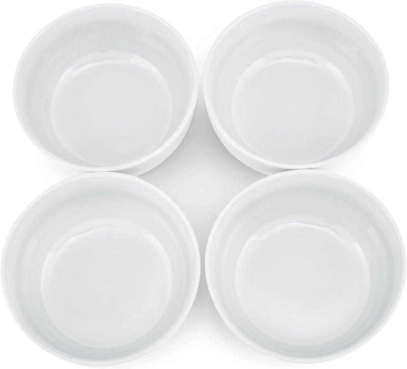 Elanze Designs Bistro Glossy Ceramic 65 inch Dinnerware Bowls Set of 4  Perfect for Everyday uses from Soup Pasta Salad Cereal Ice cream Ramen and Pho White - Image 4