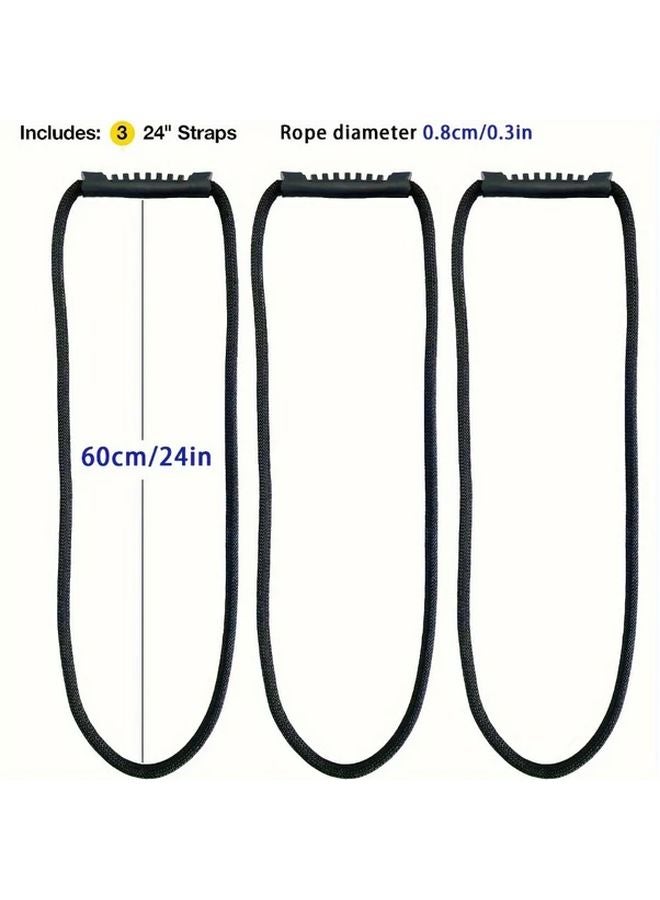 Black Heavy Duty Nylon Storage Strap with Comfort Grip Versatile Cord Hose Organizer - Image 4