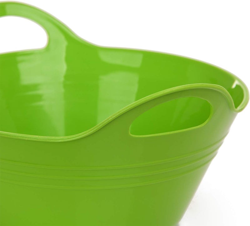 Mintra Office Mintra Home Plastic Bowls with Handles 970ml Small 3pk Green  675inW x 3inH  for snacks candy popcorn gift basket lightweight serving bowl for party 3 Pack - Image 4