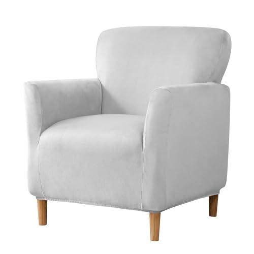 HAOYONG Banquet Armchair Slipcover Stretch Velvet Chair Covers 1-Piece Armchair Sofa Covers Soft Arm Chair Cover Removable Washable Single Couch Covers Furniture Protector for Living Room - Set of 1 - Image 1
